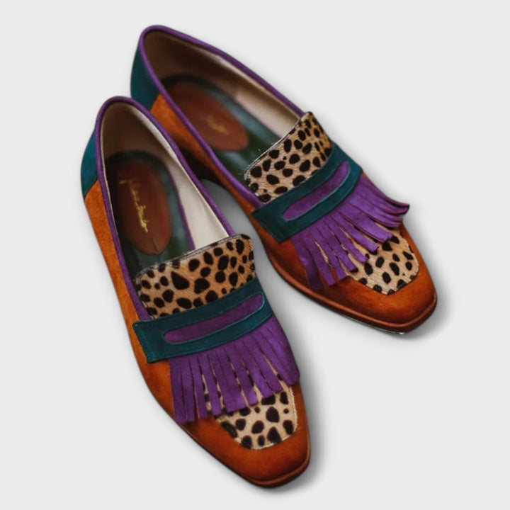 Fallon™ | Loafer Marrone con Stampa Leopardo