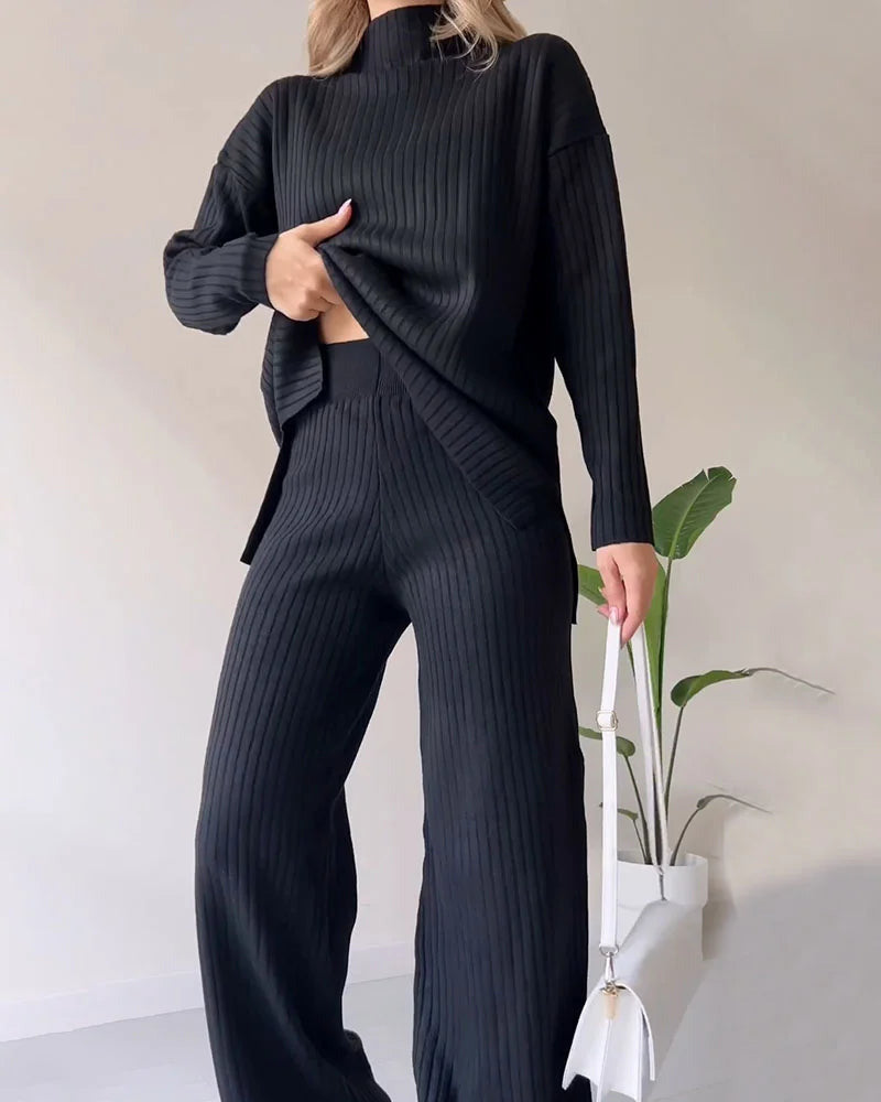 Zilena™ | Completo Elegante Due Pezzi con Spacco Laterale
