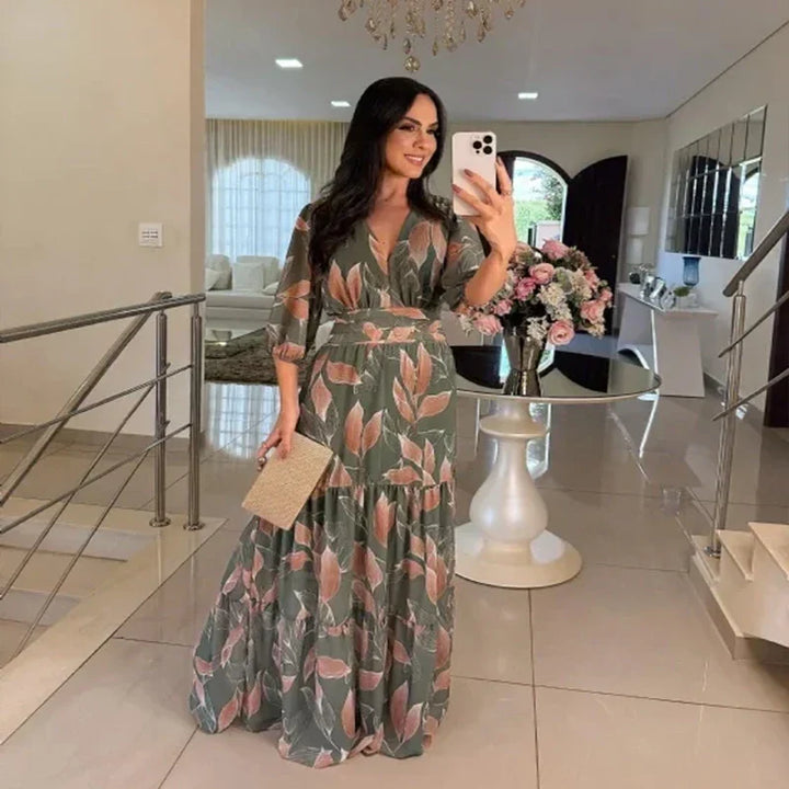 Camille™ | Abito Lungo Floreale con Vestibilità Comoda