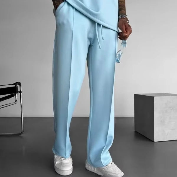 Pantaloni Uomo Casual Sportivi Straight Fit Quattro Stagioni