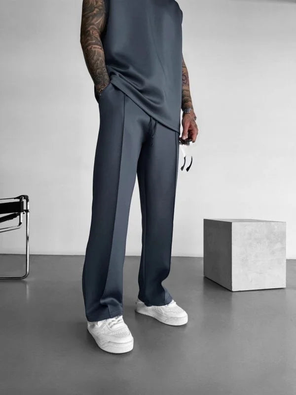 Pantaloni Uomo Casual Sportivi Straight Fit Quattro Stagioni