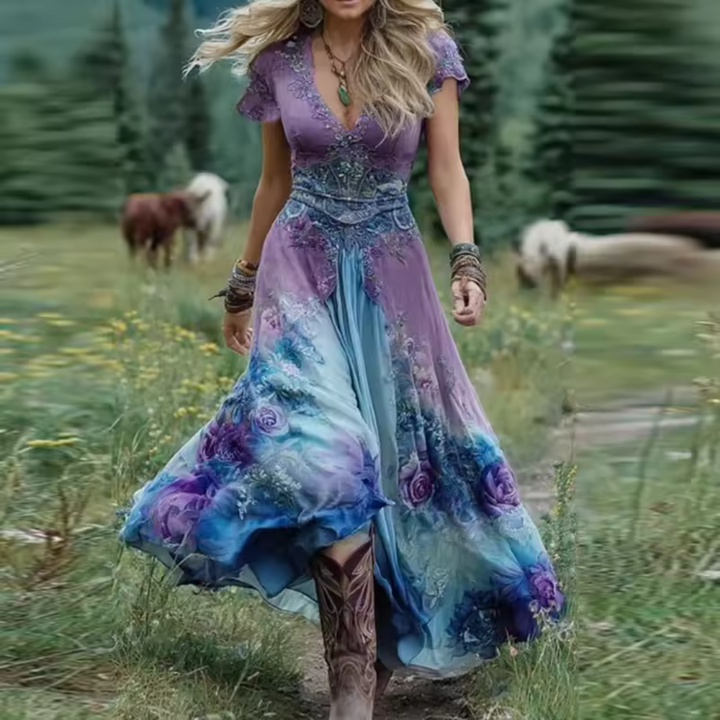 Celestine™ | Abito Floreale Sartoriale & Fluttuante