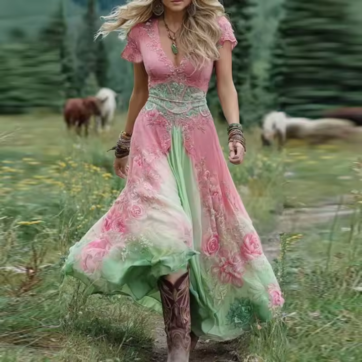 Celestine™ | Abito Floreale Sartoriale & Fluttuante