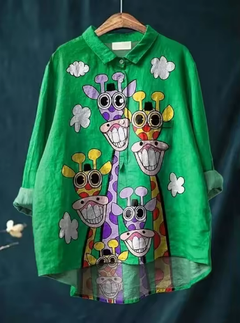 Sofia ® | Blusa Colorata con Stampa Giraffa