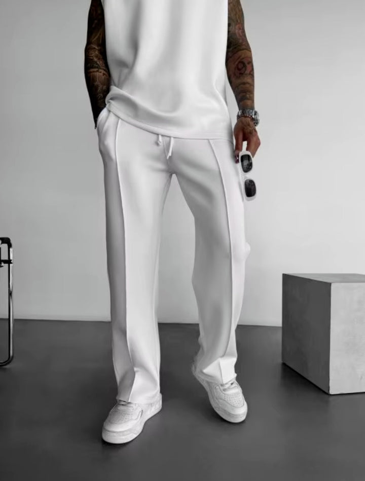 Pantaloni Uomo Casual Sportivi Straight Fit Quattro Stagioni