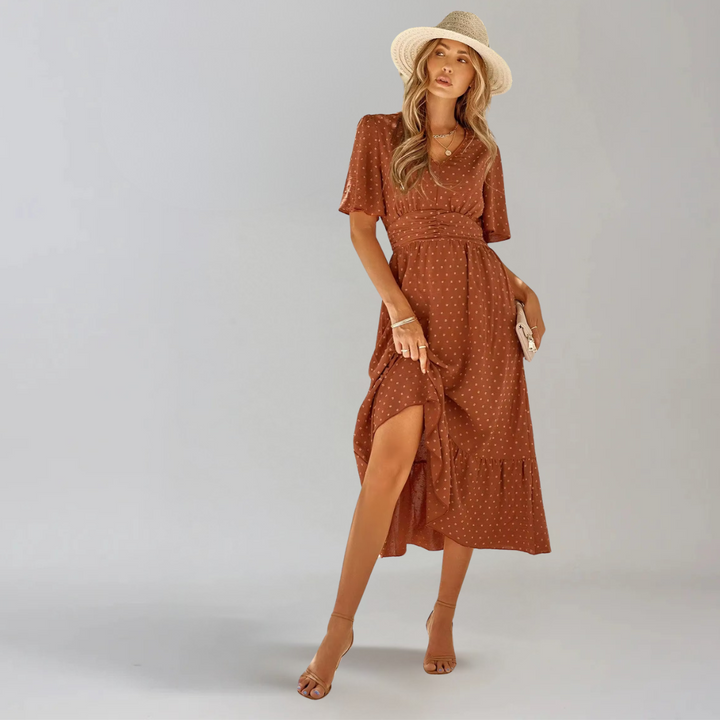 Aria™ | Abito Midi con Scollo a V