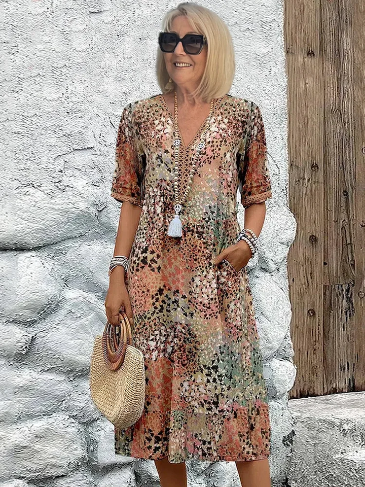 Enora™ | Abito Boho Estivo che Valorizza Senza Stringere