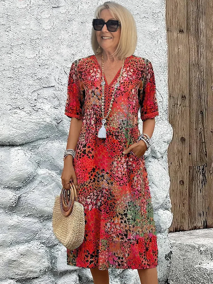 Enora™ | Abito Boho Estivo che Valorizza Senza Stringere