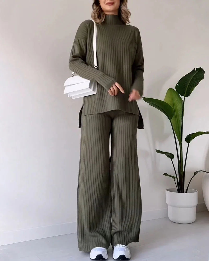 Zilena™ | Completo Elegante Due Pezzi con Spacco Laterale