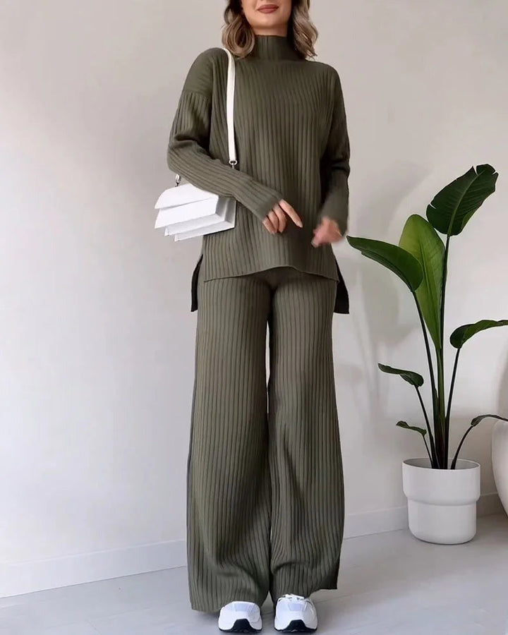 Zilena™ | Completo Elegante Due Pezzi con Spacco Laterale