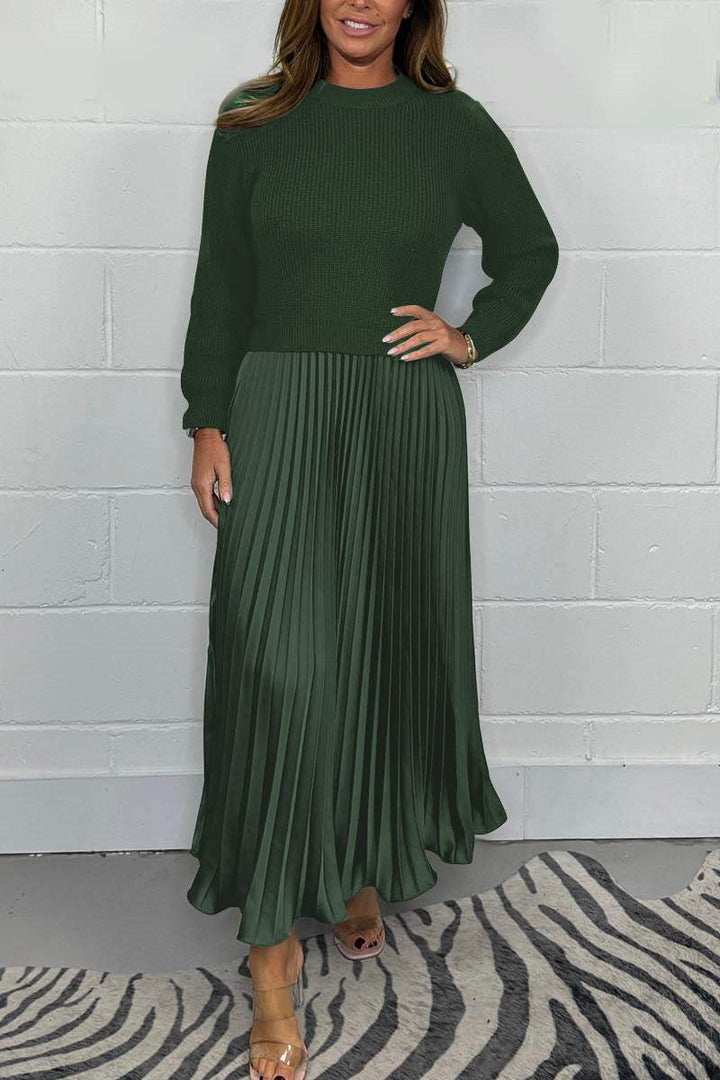 Ambra | Completo Maglione & Gonna Plissettata