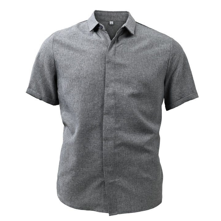 LinoEase™ | Camicia Estiva in Cotone e Lino a Maniche Corte