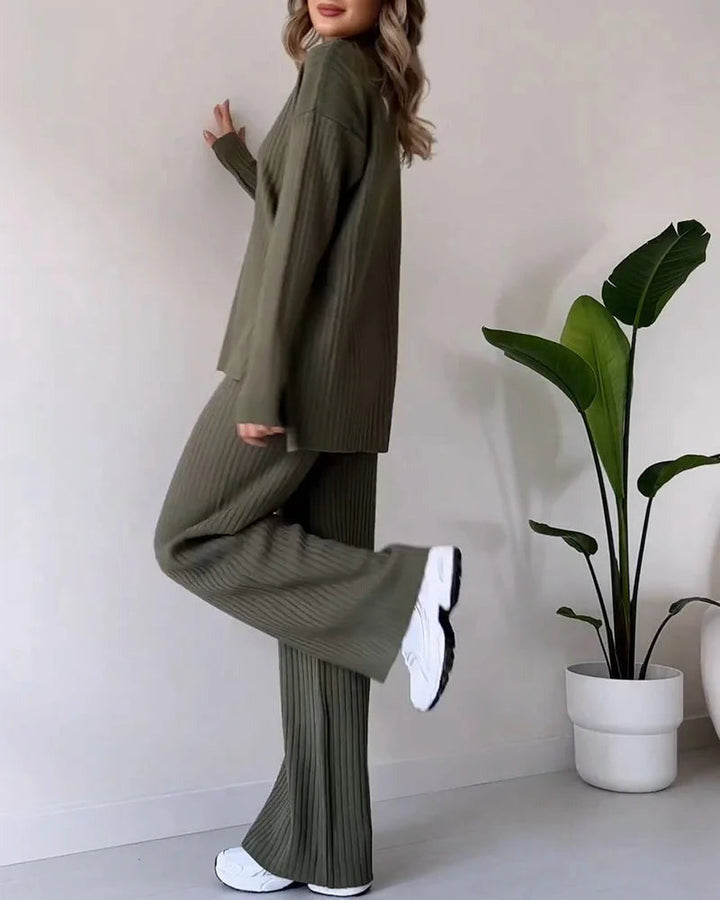 Zilena™ | Completo Elegante Due Pezzi con Spacco Laterale