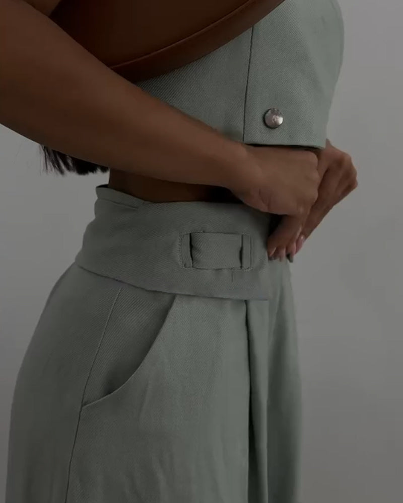 Set Elegante | Top e Pantaloni V-Neck