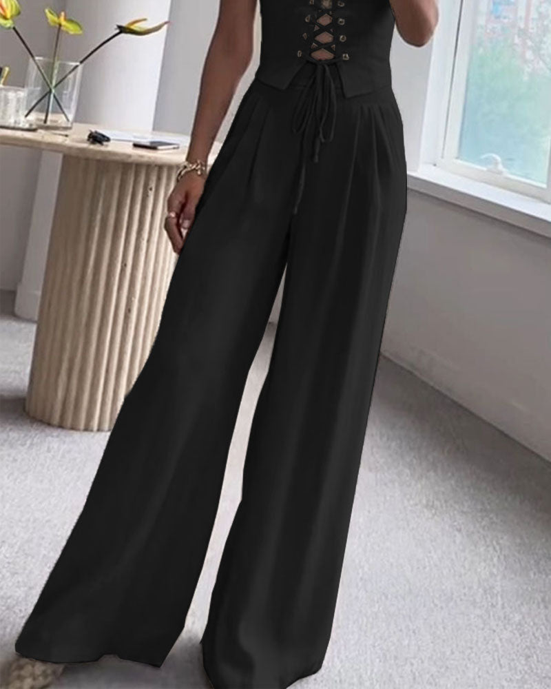 Luca | Set Due Pezzi con Top e Pantaloni Eleganti