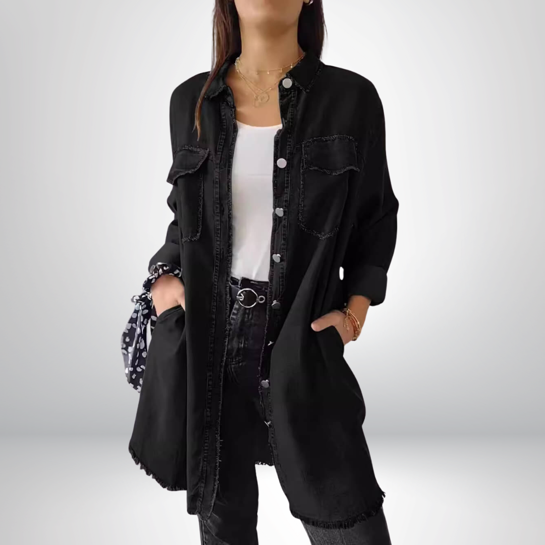 Sofia™ | Giacca in Denim a Maniche Lunghe con Colletto – Stile e Versatilità