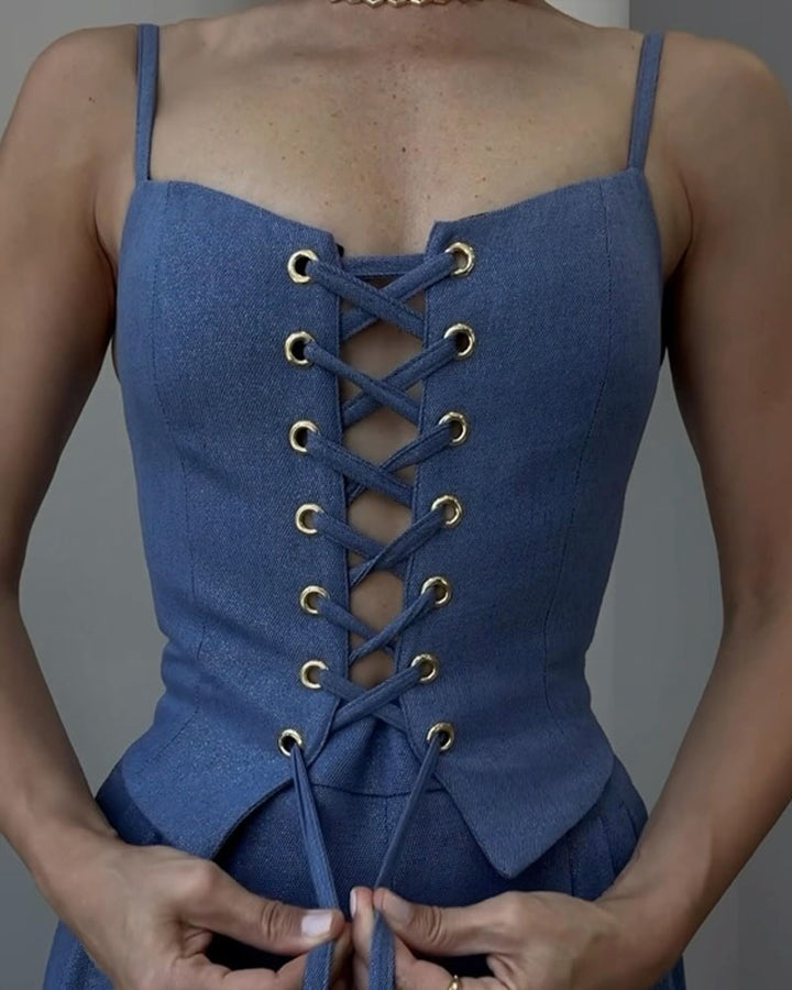 Luca | Set Due Pezzi con Top e Pantaloni Eleganti