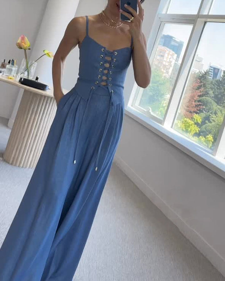 Luca | Set Due Pezzi con Top e Pantaloni Eleganti