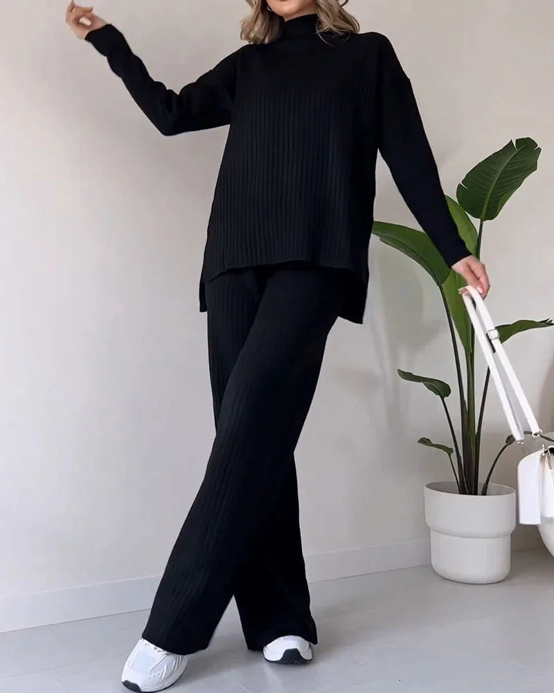 Zilena™ | Completo Elegante Due Pezzi con Spacco Laterale