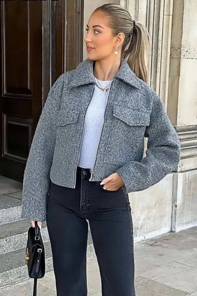Ellie | Crop in Tweed con Zip
