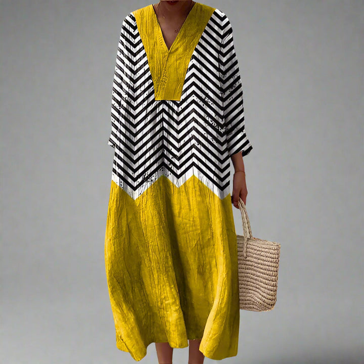 Carisia™ | Abito Estivo con Stampa Geometrica Elegante