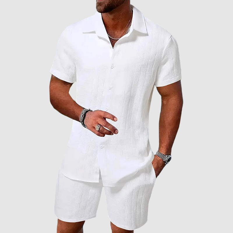 WillowSet™ | Completo Estivo da Uomo: Camicia e Bermuda Coordinati