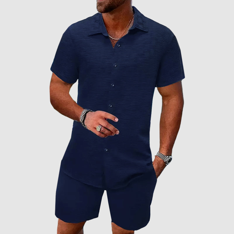 WillowSet™ | Completo Estivo da Uomo: Camicia e Bermuda Coordinati