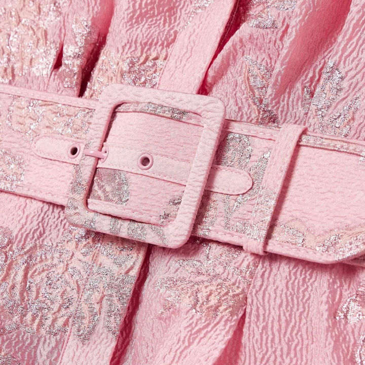 Beatrice™ | Abito Rosa Floreale con Maniche a Palloncino