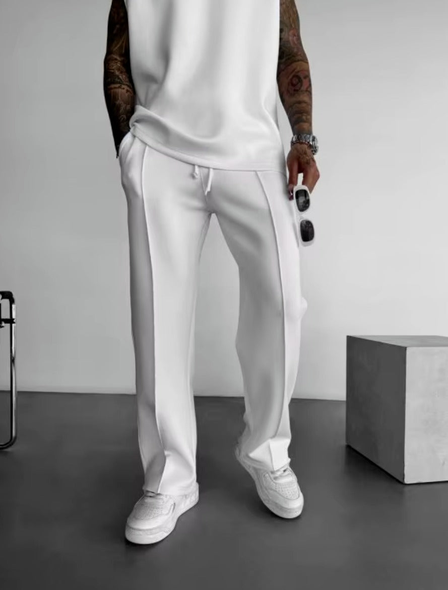 Pantaloni Uomo Casual Sportivi Straight Fit Quattro Stagioni