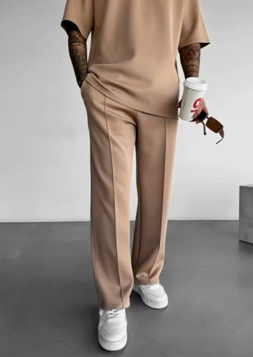 Pantaloni Uomo Casual Sportivi Straight Fit Quattro Stagioni