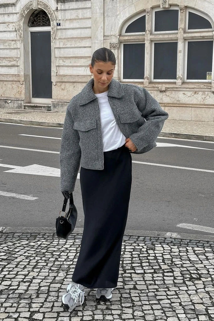 Ellie | Crop in Tweed con Zip