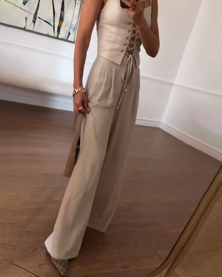 Luca | Set Due Pezzi con Top e Pantaloni Eleganti