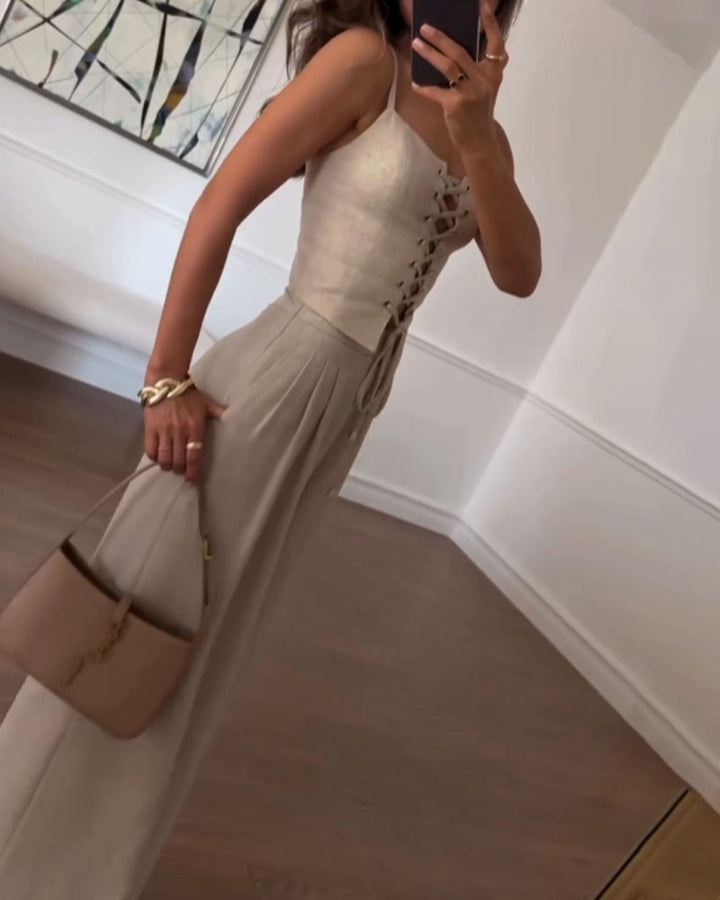 Luca | Set Due Pezzi con Top e Pantaloni Eleganti