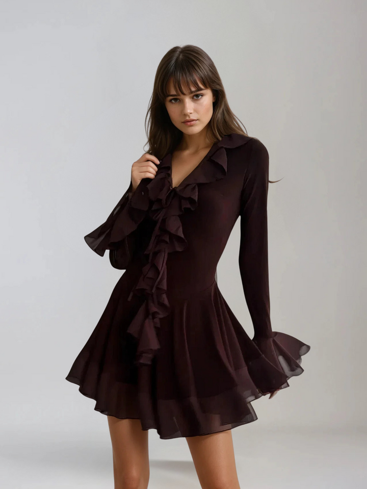 Perla™ | Abito Estivo con Scollo a V in Pizzo